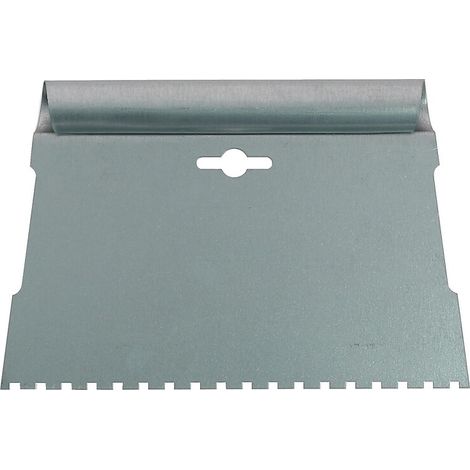 Spatule SPATZ pour application de colle parquet largeur 20cm - lame acier zingué avec dentures carrées larges - KLEIBERIT CHIMIE