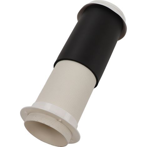Sortie d'air murale pour hotte aspirante de cuisine, 75 mm (perforée à 95°), avec chapeau de ventilation immergé (1/5)