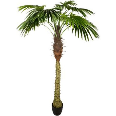 Atmosphera – Plante verte artificielle palmier 180cm – Pot en ciment – Polyéthylène – Décoration intérieure (1/3)