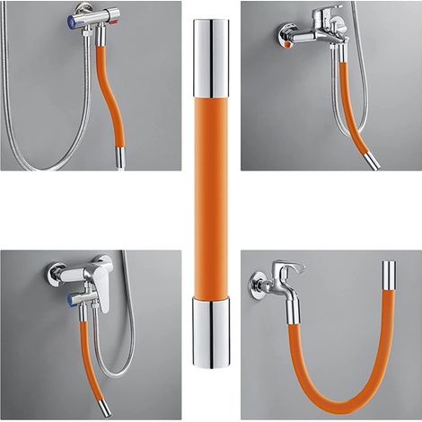 Universeller Schaumstoff-Verlängerungsschlauch mit Multifunktionsverbinder, Verlängerung für Waschbeckenarmaturen im Badezimmer, 360° flexibel, geeignet für Küche und Bad. (1/5)
