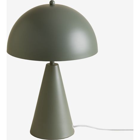 Sklum – Lampe de table en fer – Abat-jour E14 – 1 source de lumière – Couleur vert kaki – Pour espaces intérieurs (1/5)