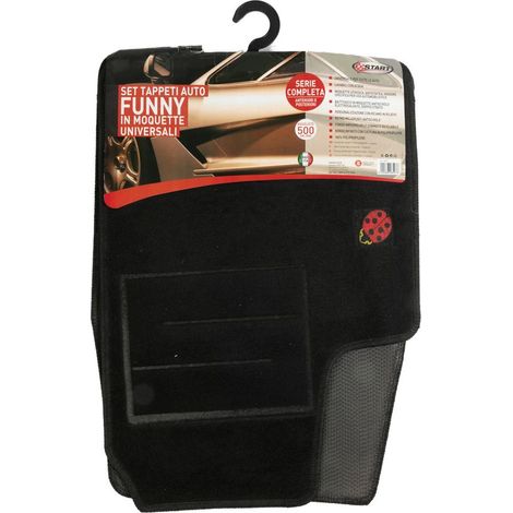 Set Completo Tappeti Auto Funny Coccinella 500 GR/MQ Universale