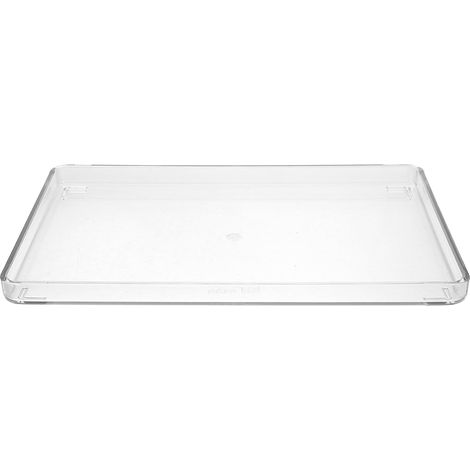 Plateau en Acrylique Transparent 34 X 22 Cm pour Serviettes Invités et Accessoires, Petit Plateau de Rangement Polyvalent pour Salle de Bain, la Cuisine et Bar, Design Simple'-'- (1/5)