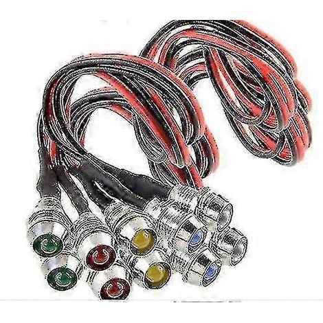 Voyant LED 12 V pour tableau de bord (lot de 10 - multicolore) 7072532537166 (1/5)