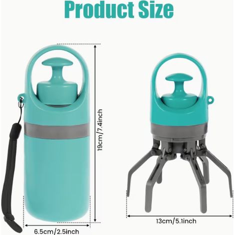 Ramasse-crottes pour chien, sac poubelle portable d'extérieur, ramasse-crottes pour chien, distributeur de crottes à six branches.-AquaForge