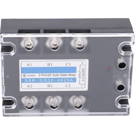 Relais à semi-conducteurs triphasé SSR DC contrôle AC 480V 25A pour équipements industriels SSR-3/032-4825A (1/5)