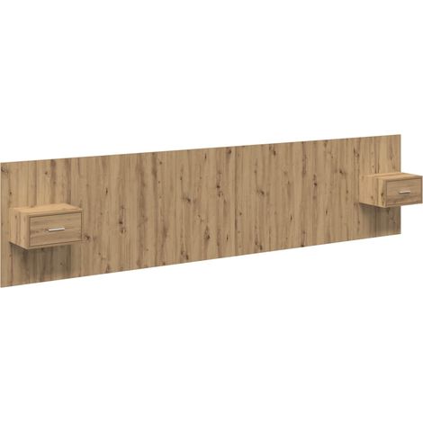 Kopfteil mit Schrank 3 pcs Artisan-Eiche Holzwerkstoff vidaXL