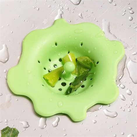 Filtre en silicone coloré pour évier de cuisine, bonde de douche, filtre à cheveux, siphon de sol de salle de bain (Couleur : C) (1/4)
