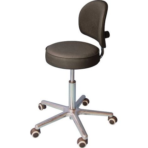 Arbeitshocker Kunstleder mit Rückenlehne