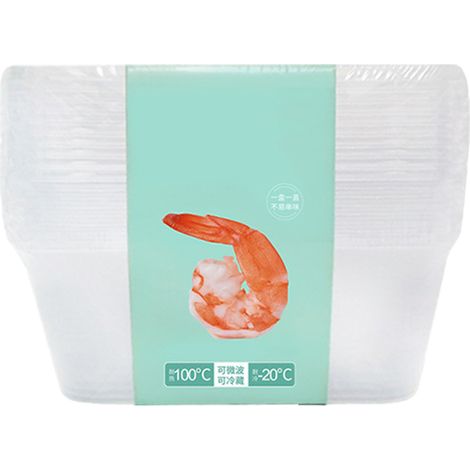 Boîtes repas jetables rectangulaires, résistantes à la chaleur, polyvalentes, pour maison et restaurant. (1/5)