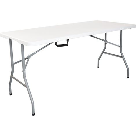 Klapptisch für den Garten - Kunststoff - 152x70 cm - Weiß
