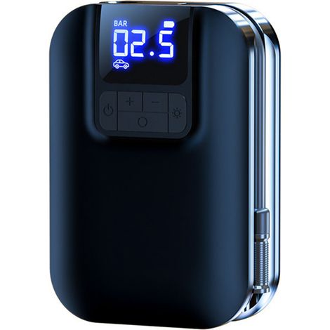 Compresseur d'air électrique sans fil portable pour gonflage rapide pneu voiture SUV moto vélo avec manomètre (1/5)