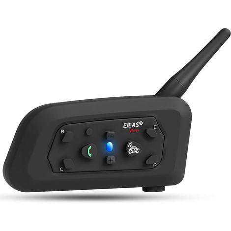 V6 Pro Intercom Moto, L'interphone de Casque de Moto Bluetooth Peut Connecter 6 Coureurs pour l'équitation, Le Ski et l'alpinisme (1/5)