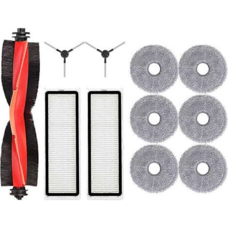 Pièces détachées pour aspirateur robot Xiaomi S20+ / S10 Plus / B108GL / B108CN B113CN : brosse principale, filtre HEPA et chiffon de nettoyage. (1/5)