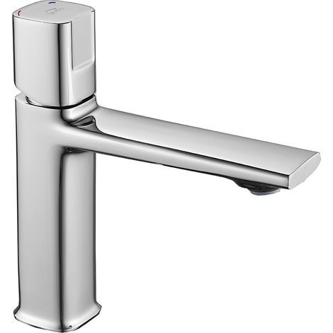Rubinetto lavabo basso con tappo LAVEO Tores cromato