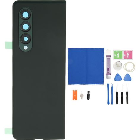 Kit de remplacement vitre arrière Z Fold 3 5G SM F926 vert, avec objectif caméra et ruban adhésif préinstallé, cache-coque arrière pour Samsung Galaxy Fold 3 (1/5)