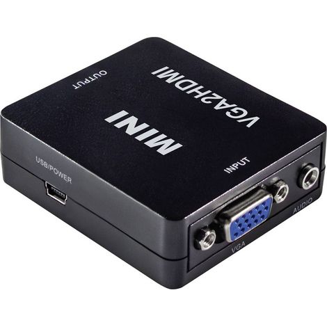 Maxtrack CS40L VGA / HDMI Adaptateur [1x VGA femelle, Jack femelle 3.5 mm - 1x HDMI femelle] noir (1/4)