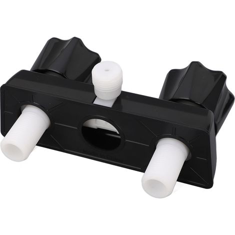 Mitigeur de douche avec inverseur, 2 boutons et roulettes, pour camping-car et caravane (noir)