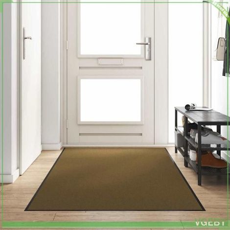 Tapis d'entrée - FAFEISY - 4100733 - Marron et Noir - 120 x 250 cm - Polyamide/PVC (1/5)