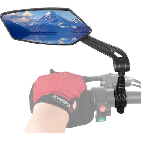 Rétroviseur Vélo Gauche, Rétroviseur Trottinette Électrique, Rétroviseur Vélo Électrique Universelle Haute 360° HD Qualité Réglable