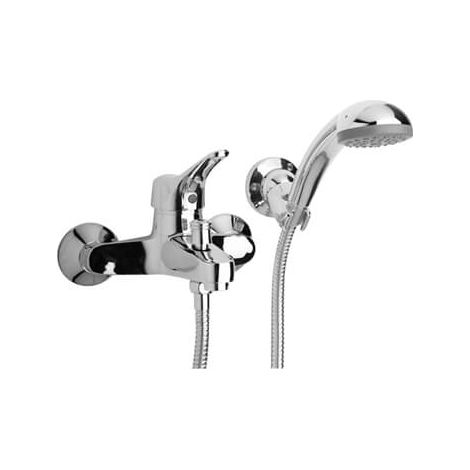 Gruppo vasca esterno con doccia duplex Ariel ottone cromato MADE IN ITALY 0RE00003A16