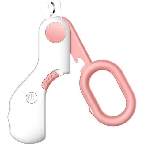 rose Dog and Cat Nail Clippers with LED, Wax, LED Lighting, Stainless Steel/ABS (1/5)