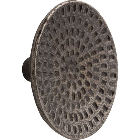 Bouton de meuble vintage - Ø 52 mm - Aspect fer antique - Élégant et décoratif - Avec matériel de montage/ferrure décorative/poignée de meuble / 123351 (1/3)