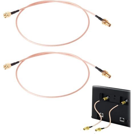 BUNTHAUS 2PCS Câble SMA Rallonge Antenne, Adaptateur da SMA Male à Femelle 30CM Câble D'Antenne WiFi Câbles Coaxial Répartiteur Câbles Jumper RG316 pour Routeur Cellulaire Gateway Modem 5G 4G Radioama (1/5)
