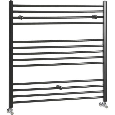 Hudson Reed Artle - Sèche-Serviettes Design Moderne Noir - Plat 100 cm x 100 cm