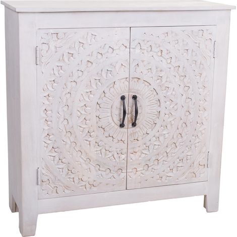 Recibidor de madera y metal acabado artesanal 89x38x89