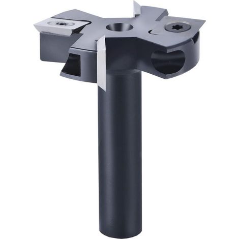 Fraise à surfacer 12 mm – Tige 45 mm – 2+2 inserts carbure – Pour bois dur et tendre – Finition lisse et précise (1/5)