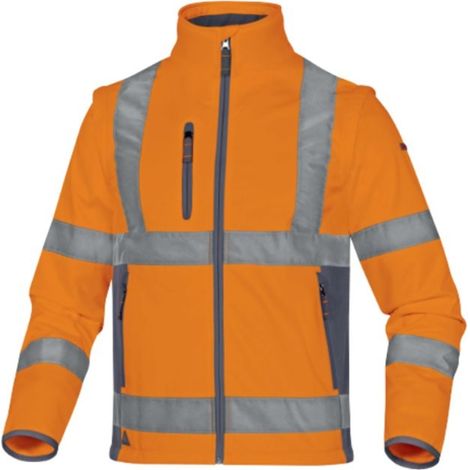 VESTE DELTA PLUS 'SOFTSHELL' POLYESTER / ELASTHANNE 3 COUCHES LAMINÉES ORANGE MOONLIGHT2 - MOON2OG0   48/50 (M)