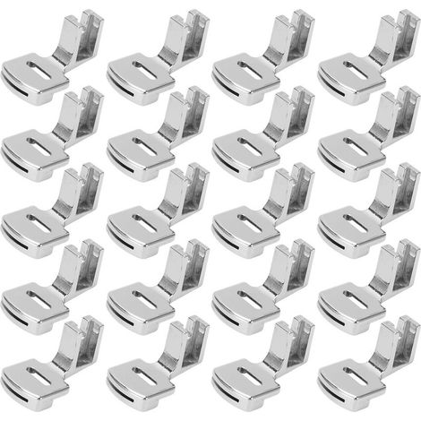 Lot de 20 pieds presseurs robustes en acier inoxydable pour machine à coudre domestique (1/5)