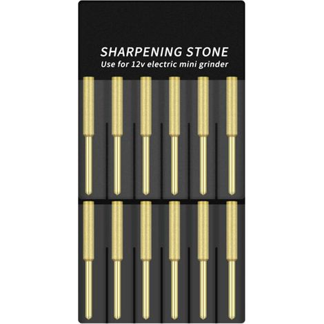 12Pcs Meches De Tronconneuse Affuteuse Diamantee Plaquee Titane Lime De Tronconneuse Electrique Haute Durete, 4.8Mm, (1/5)