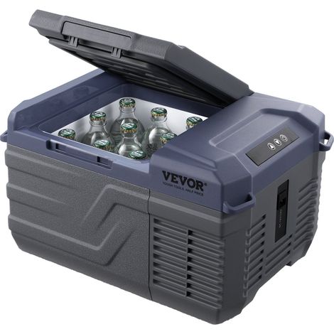 Réfrigérateur de voiture 12 volts, congélateur portable 9 L à une zone, plage de température réglable de -20 °C à 20 °C, compresseur 12/24 V CC et 100-240 V CA pour le camping, les activités de plein (1/5)