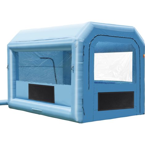Cabine de Peinture Gonflable 4x3x2,75 m, Tente Peinture Gonflable Automobile avec Souffleurs Puissants de 750 W et Système de Filtration, Station de Travail pour Pose de Peinture Atelier Garage (1/5)