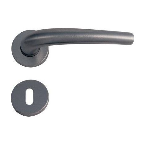 MANIGLIA TORINO CROMO ROSETTA FORO PATENT - ZAMA CROMO SATINATA + ROSETTA Q8 CF=PZ 2- 1 confezioni