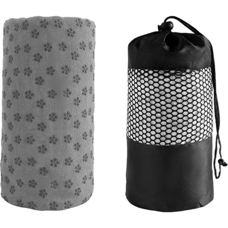 Yogahandtuch – Rutschfest – Für die meisten Yogamatten geeignet – Extra weich – Hellblau – 183 x 63 cm (1/5)