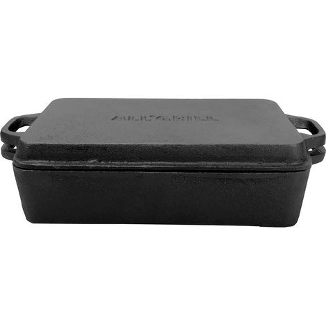 Gusseisenkuss® 2-in-1 Casserole mit Deckel 16 x 11 cm Volumen 0,6 / 0,15 Liter Gusseisen (1/2)