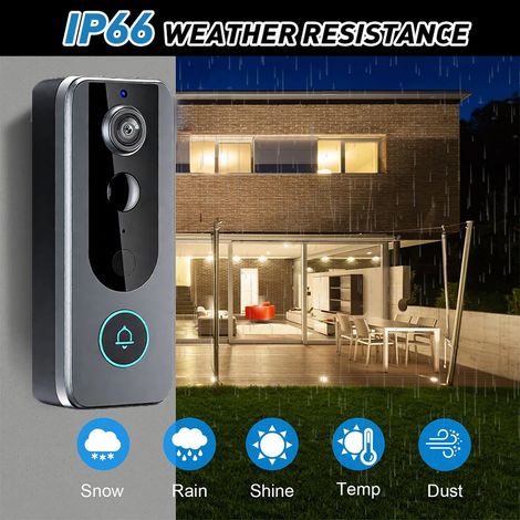 Kabellose HD-WLAN-Videotürklingel für Heimvideo und -audio.
