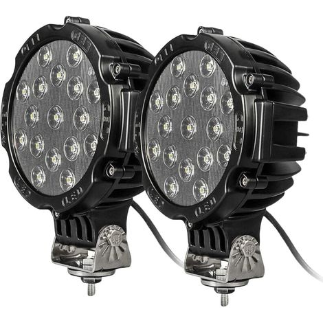 LED-Arbeitsleuchte, LED-Offroad-Leuchten, LED-Nebelscheinwerfer, 12 V, 24 V, LED-Arbeitsleuchte, 5100 lm, wasserdicht, IP67, für Motorrad, Auto, Jeep, Traktor, LKW, SUV, Boot, e (SCHWARZ)