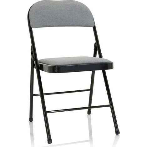 [GEBRAUCHT] B-Ware hjh OFFICE Konferenzstuhl Besucherstuhl Klappstuhl  Stoff hellgrau Polyester (1/2)