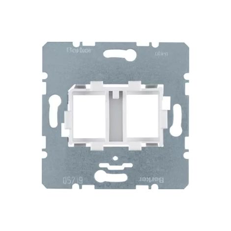 Berker Tragring 2fach Jacks ME weiß 454105 (1/2)