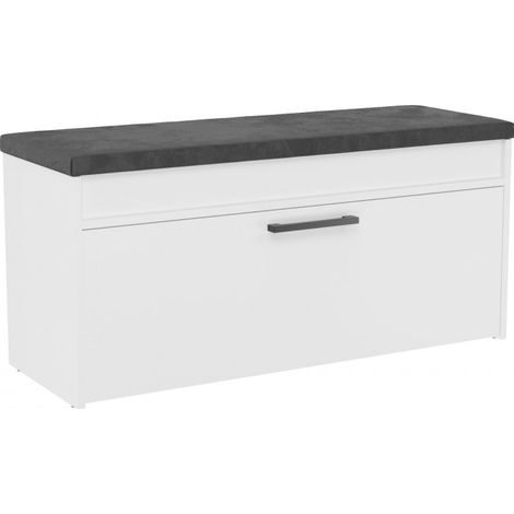 PARMI - Scarpiera da ingresso in stile scandinavo - 100x35x49 - Panca con contenitore