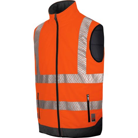 Gilet de travail haute-visibilité réversible orange fluo Würth MODYF XXL