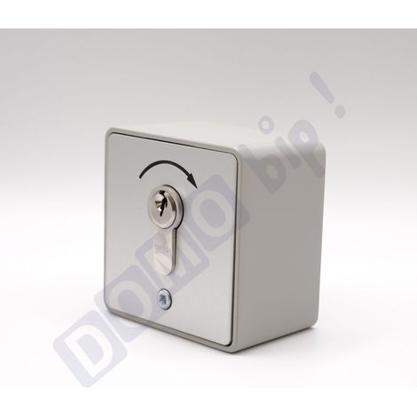 Geba – Contacteur à clés universel MS APZ 1-1T – 1 fonction impulsion – En applique – Étanche IP54 – Boîtier métal – Compatible automatisme 12/24V (1/4)