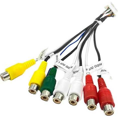 Adaptateur de faisceau de câblage pour autoradio Android 20 broches, câble auxiliaire audio/vidéo 7 broches [jkw] (1/5)