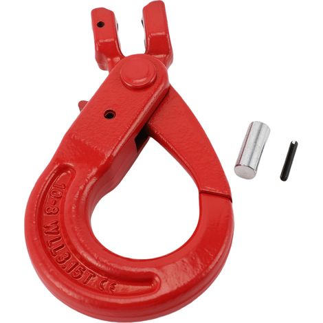 Ortviai Crochet de levage à mousqueton G80 en acier allié – Charge maximale 3,15 T – Pour chantier, port et manutention industrielle (1/5)