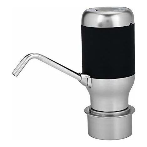 Ahlsen Bomba de agua potable eléctrica, inalámbrica, USB, automática, para fuente interior, color negro (1/5)