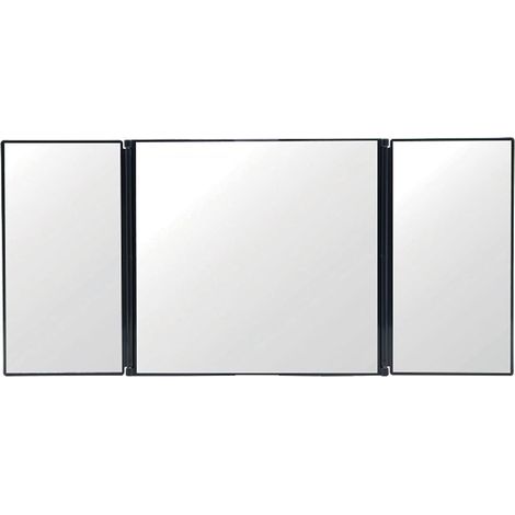 Miroir de vanité de Voiture Miroir Universel Pare-Soleil Conception à Trois Volets Miroir de vanité Pliant Miroir de Maquillage cosmétique Fournitures automatiques (1/5)